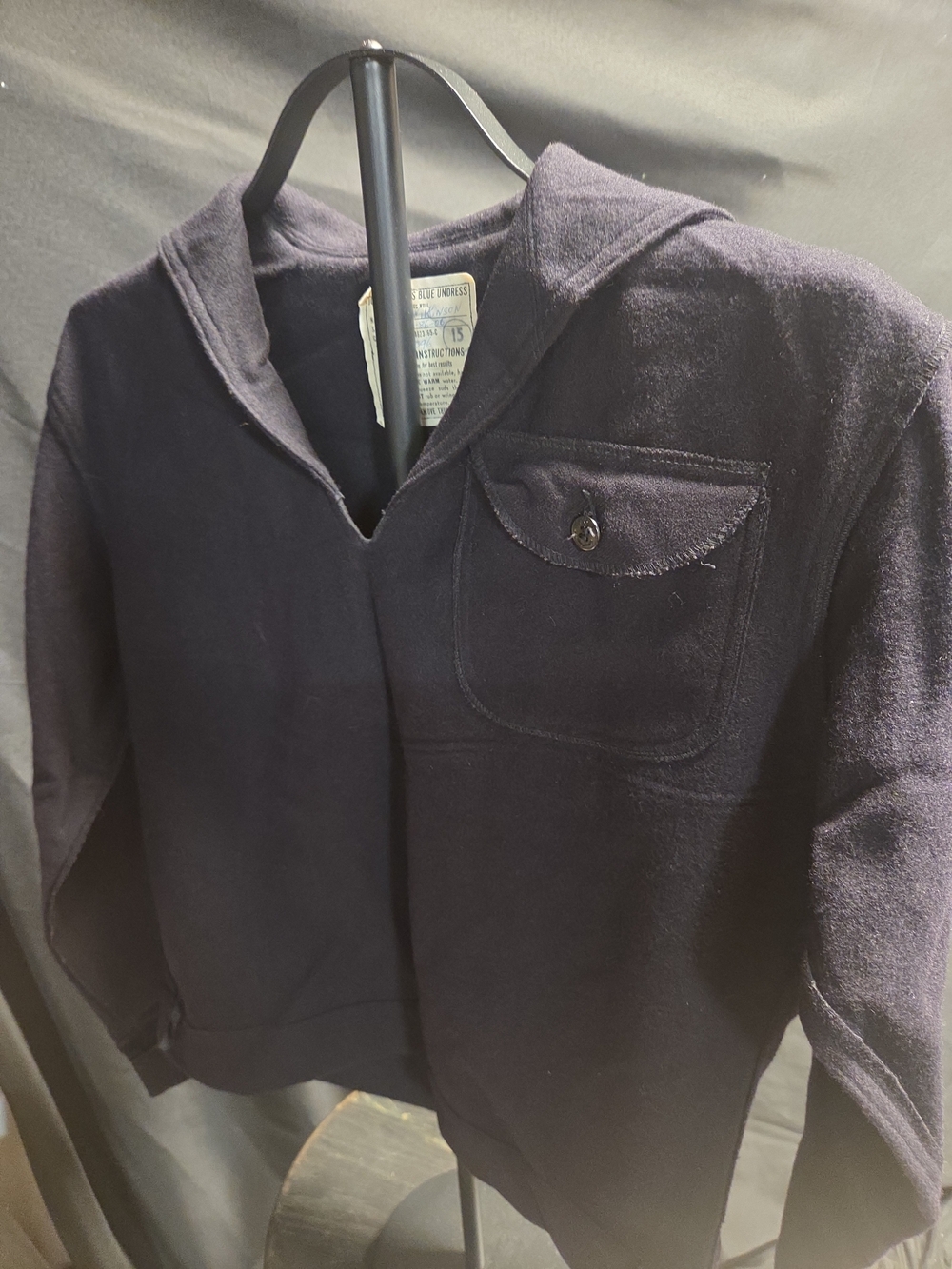 Vintage 1965 US Navy Blue Undress Jumper Wool Uniform Size 40 Vietnam Era Mint